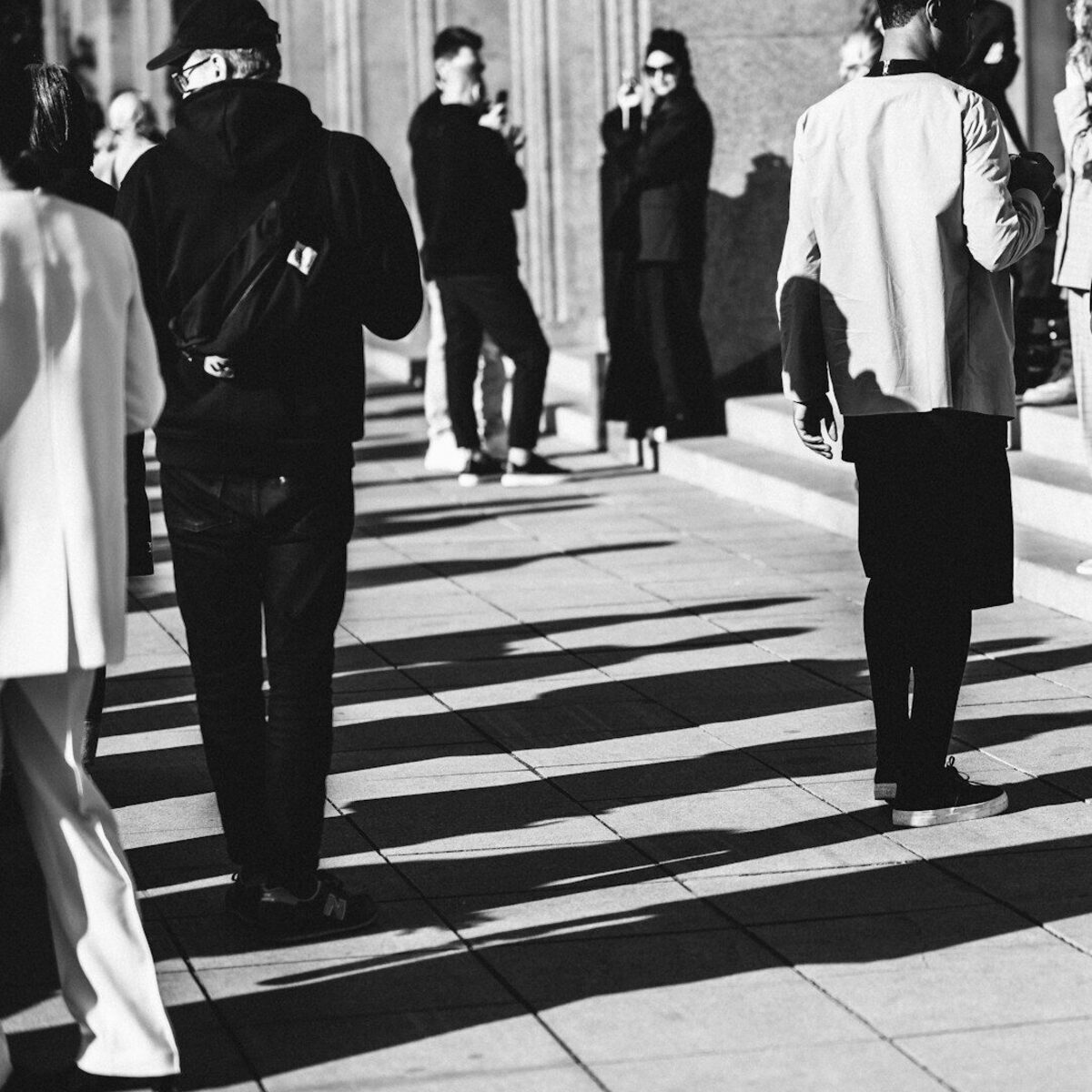 grayscale photography pf people